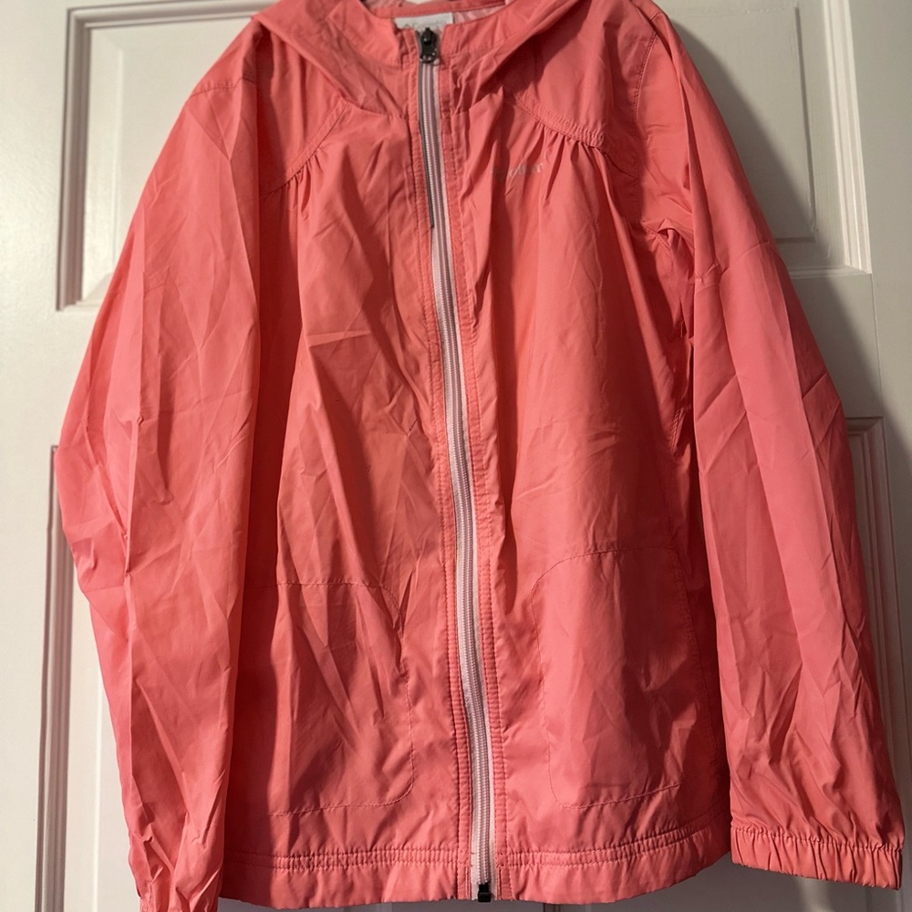 Pink Hooded Windbreaker Jacket